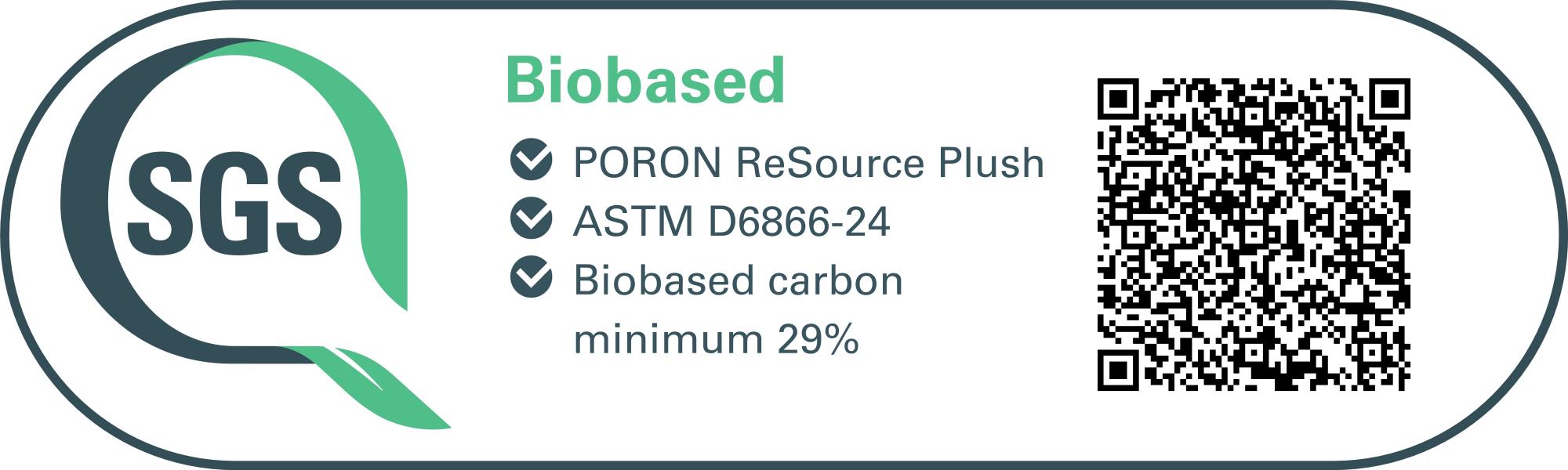 PORON ReSource Plush Certification QR Code