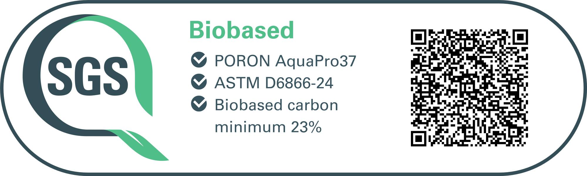 PORON AquaPro37 Certification QR Code